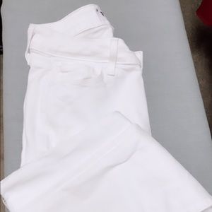 PAIGE ,crisp white high waist jeans.
